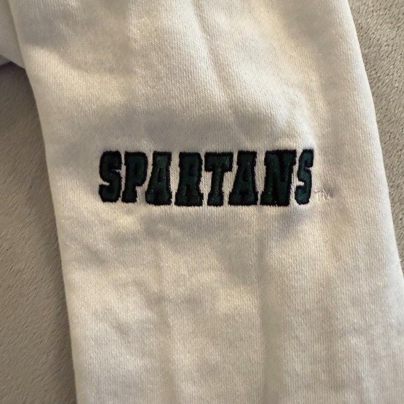 NEW! Colosseum Michigan State Spartans Hoodie Mens Small White Embroideded Logo - Picture 7 of 10